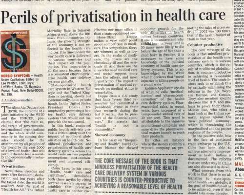 morbid symptoms perils of privatisation of health care
