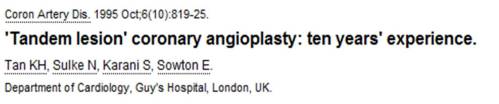 tandem lesion angioplasty