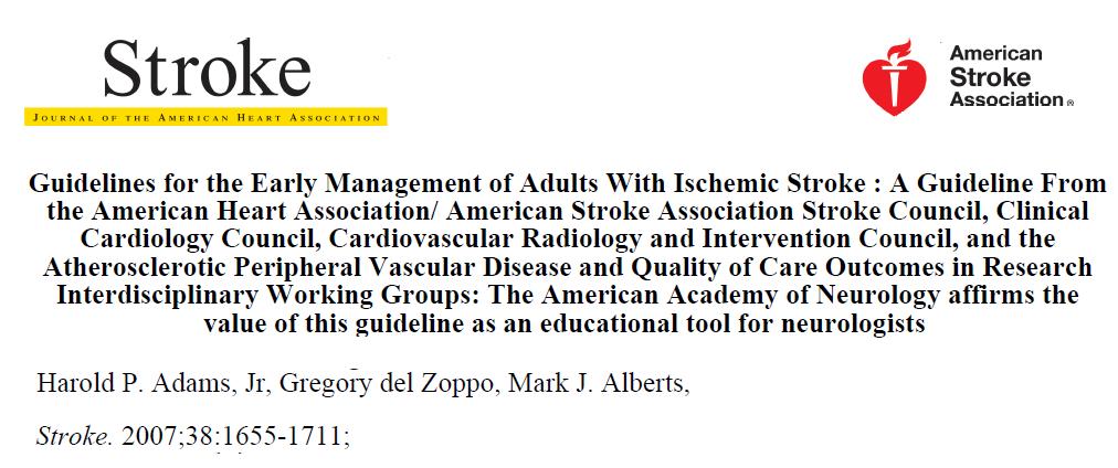 aha stroke guidelines 2007