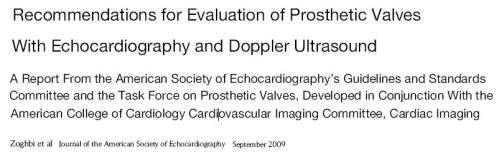 prosthetic valve echocardiography guidleines acc asecho esc