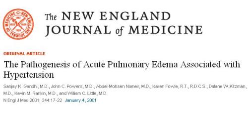 mechanism of acute lvf in hypertension flash pulmonary edema lvedp in ht nejm 2005 sanjay gandhi