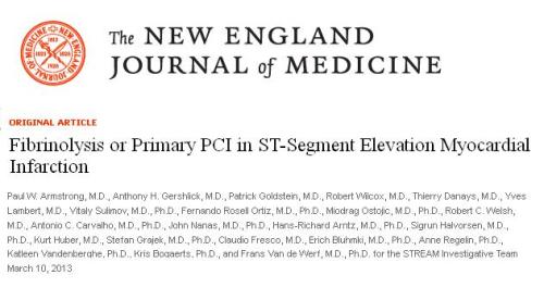 STREAM STUDY NEJM PRIMARY PCI VS FIBRINOLYSIS