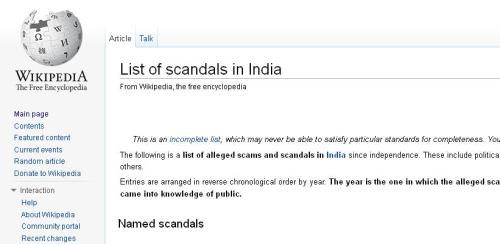 scandals in india