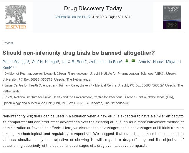 Non inferiority drug trial 2