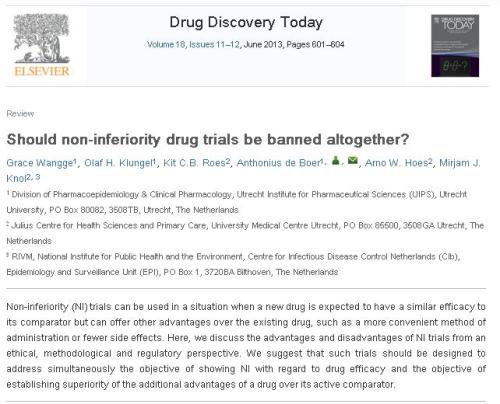 Non inferiority drug trial 2