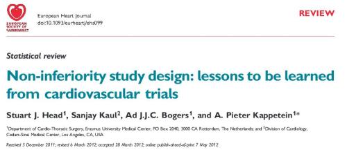 Non inferiority drug trial
