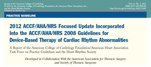 Guidelines ICD pacemaker 2012 ACC AHA