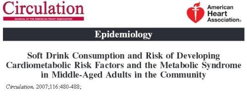 soft drinks carbonated and coronary artery disease