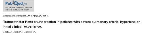 potts shunt for eisenmenger and severe pulmonary arterial  pht pah