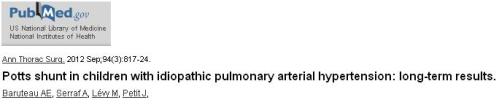 potts shunt in severe pulmonary hypertension