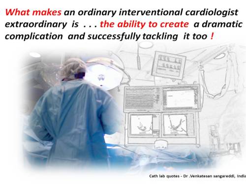 Interventional cardiologist extraordinary  cath lab tips invasive great
