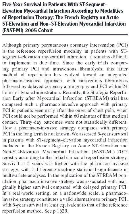 FAST MI primary PCI  trial 2