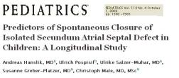 asd spontaneous closure