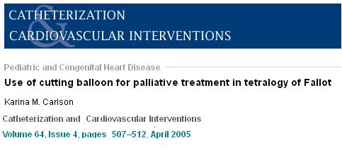 balloon angioplasty for TOF cutting balloon