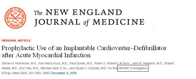 DINAMIT trial ICD nejm