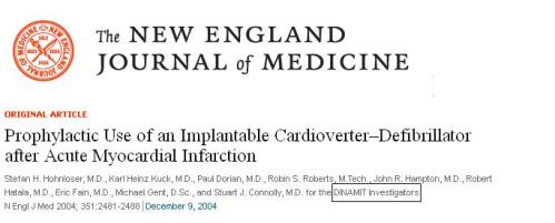 DINAMIT trial ICD nejm