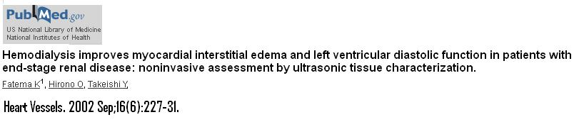 myocardial edema in ckd chronic renal failure recovery of lv function after dialysis