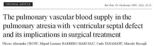 pulmonary atresia mapcas vsd unifoclisation confluence direct and indirect aorto pulmonary rabinovitch