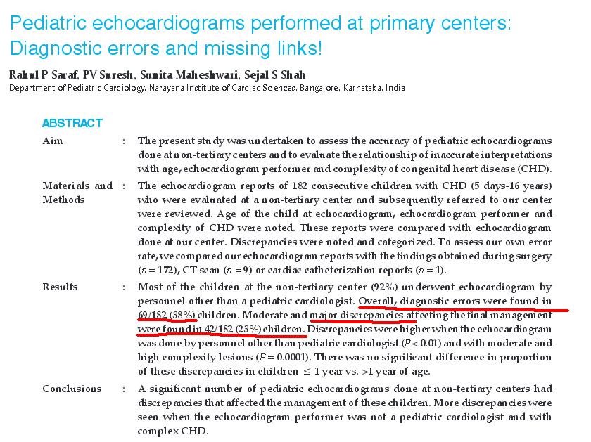 pediatric echocardiography by adults cardiologist