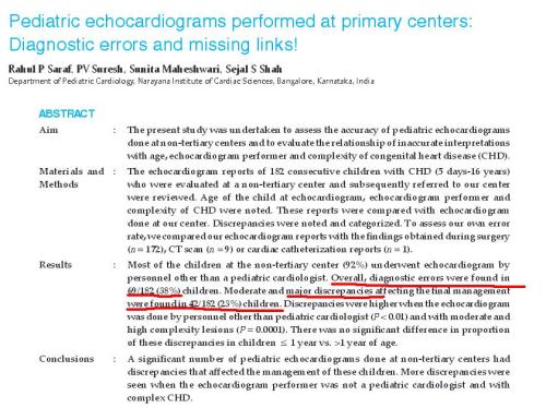 pediatric echocardiography by adults cardiologist