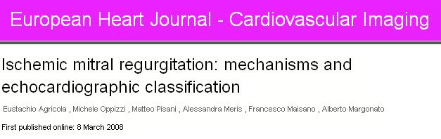 mechanism of ischemic mitral regurgitation papillary muscle dysfunction