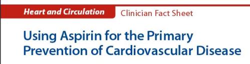 primary prevention of cad by aspirin
