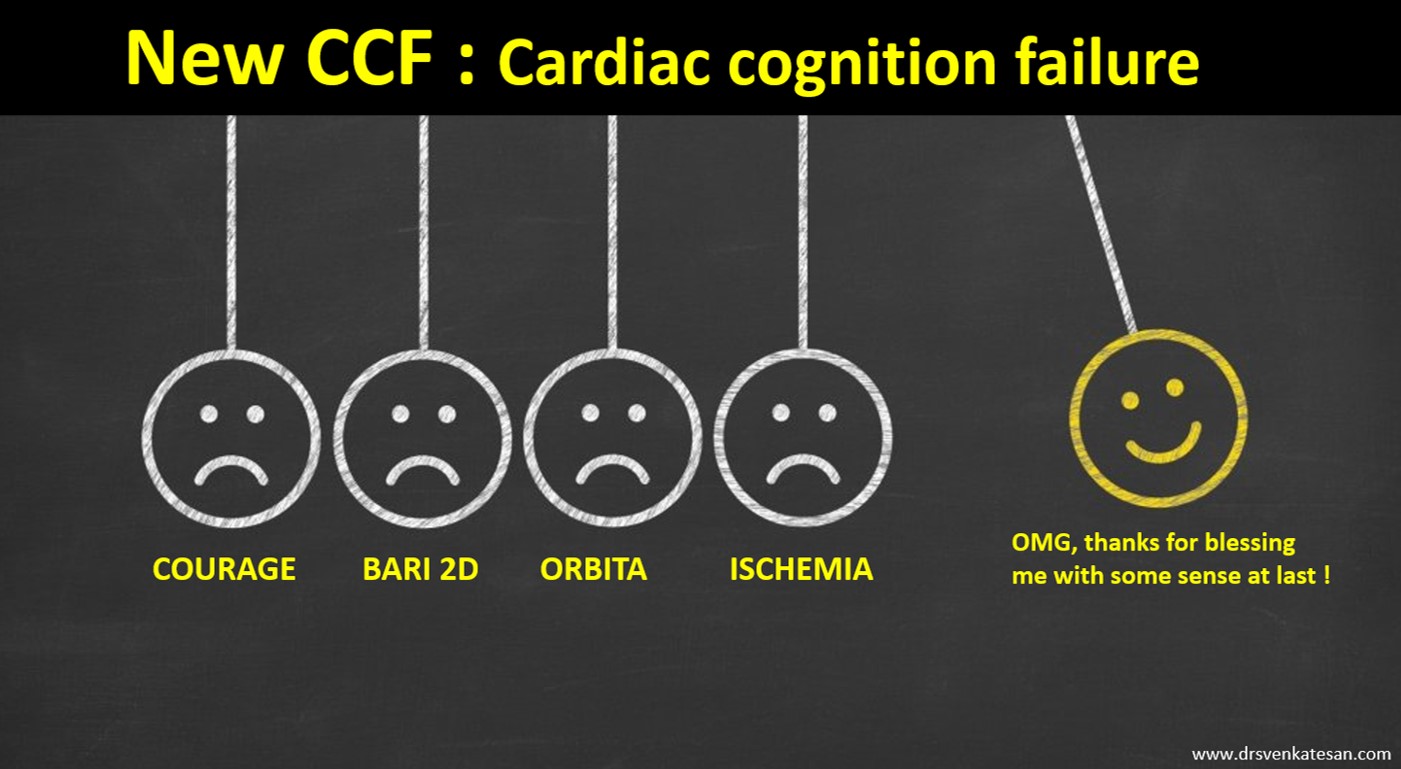 COURAGE BARI 2D ORBITA ISCHEMIA DRSVENKATESAN SHD CHRONIC STABLE HEART DISEASE PTCA PCI ACC ESC SCAI 2GUIDLEINES